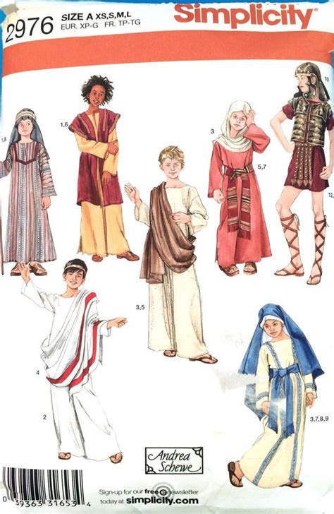 Simplicity Costume Sewing Pattern 2976 Disciples Jesus Apostles Toga