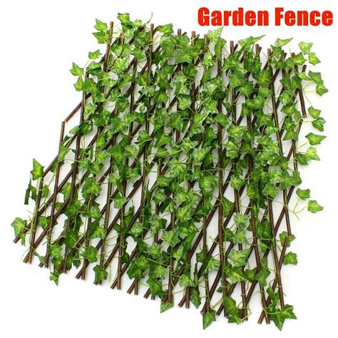 Expandable Artificial Ivy Leaves Leaf Fence Gardening Branch Privacy