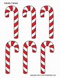 Candy Canes | Free Printable Templates & Coloring Pages | FirstPalette.com