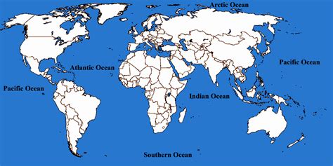 7 Seas Of The World Map Map