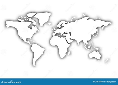 Silueta De Mapa Mundial Ilustración Del Vector Ilustración De