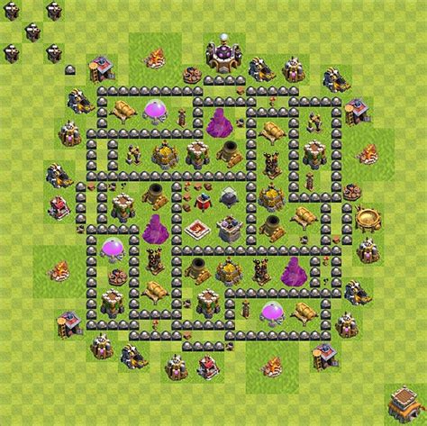 This is a town hall 6 farming base, as there is no need to try and get trophies, as at town hall level 6, you won't get 1250 trophies, it will have to wait for town hall 7. Gute Farm Base Rathaus Level 8 - COC Clash of Clans - TH8 / RH8 - (#83)
