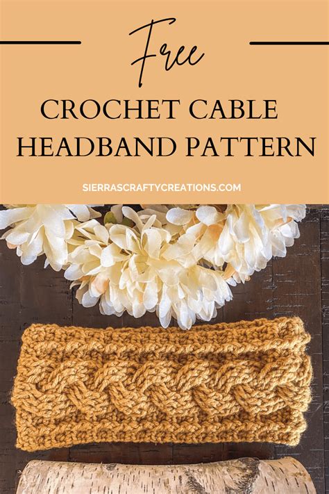 Free Crochet Cable Headband Chunky Cable Headband Sierras Crafty