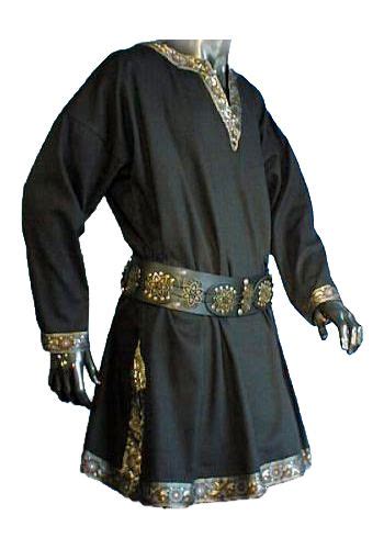 Basic Tabard Black Medieval Tunic Clothes Medieval Fashion
