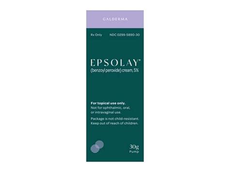 Epsolay Benzoyl Peroxide Cream 5 30 G Galderma Rx Ingredients And