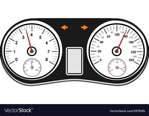 Car Dashboard On A White Background Royalty Free Vector