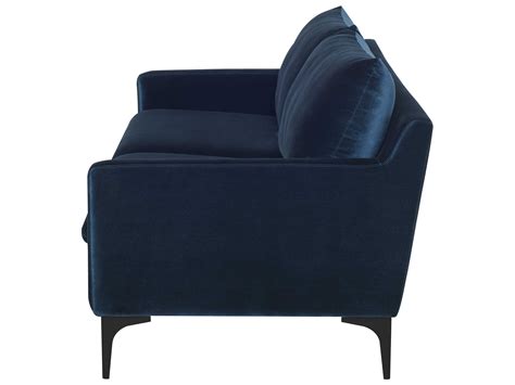 Nuevo Anders Matte Midnight Blue Black Sofa Couch Nuehgsc497