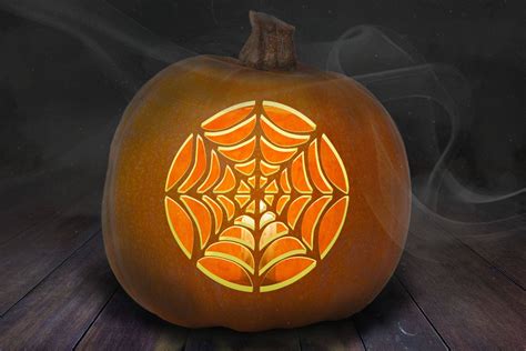 Spider Web Pumpkin Carving Stencil Printable Etsy