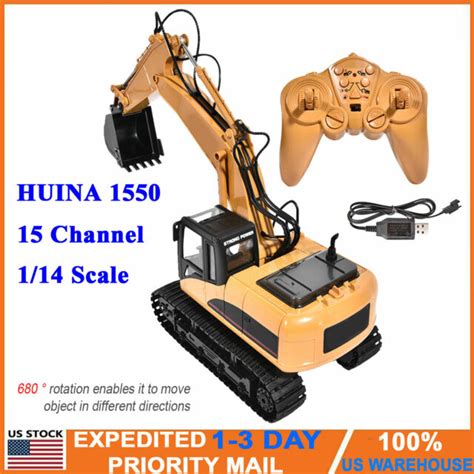 Huina 1550 24g 114 15 Channel Rc Toy Electronic Excavator Remote