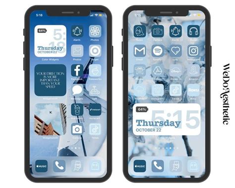 Ios14 App Icons Baby Blue Aesthetic App Covers Icons Etsy Baby Blue