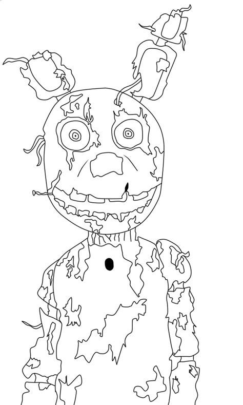 Spring Trap Fnaf Free Colouring Pages