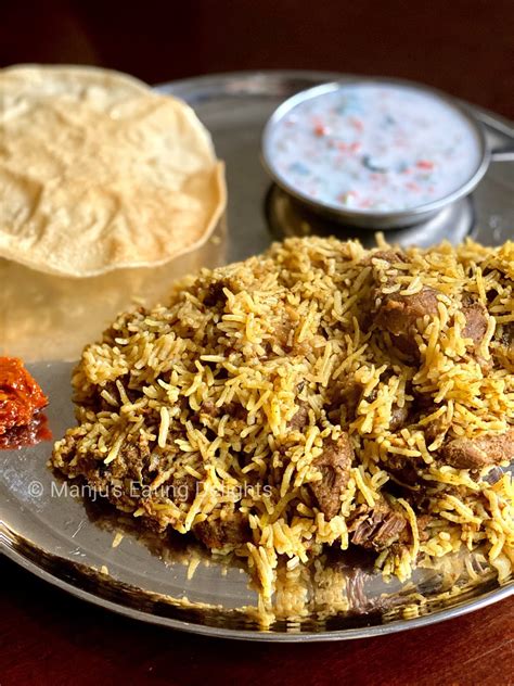Mutton Biryani Pressure Cooker Mutton Biryani Recipe South Indian My