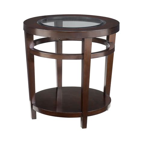 Hammary Urbana Collection Round End Table Glass Top End Tables