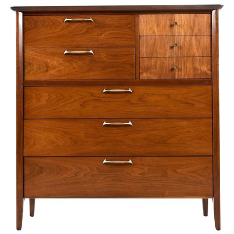 Mid Century Modern Walnut Drexel Highboy Dresser Restored For Sale At