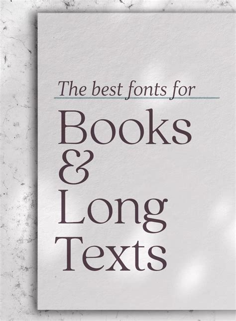 The Most Legible Fonts For Books And Long Texts Creative Text