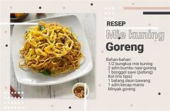 Resep Masak Mie Kuning Basah