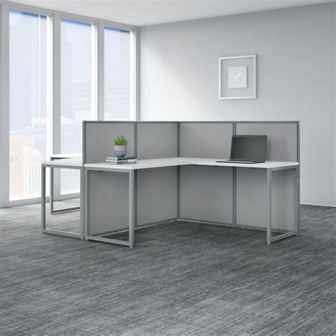Bush Furniture Easy Office 60w 2 Person L Shaped Cubicle Desk
