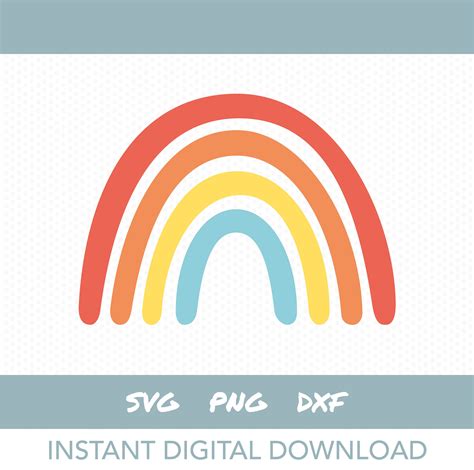 Rainbow Svg Colorful Rainbow Instant Digital Download Etsy