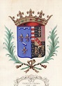 HÉRALDIQUE ARMOIRIES BLASON François III D'Orléans Longueville 1857 EUR ...