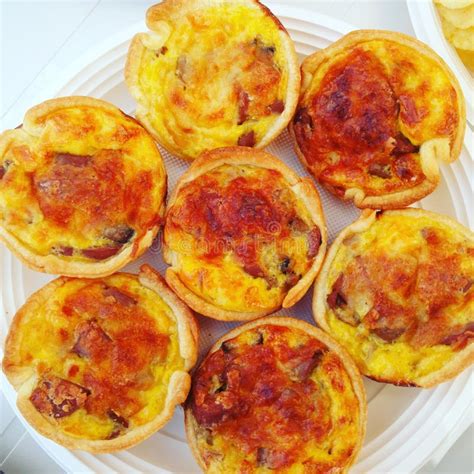 Mini Quiches On A Plate Stock Image Image Of Gastronomy 105949331