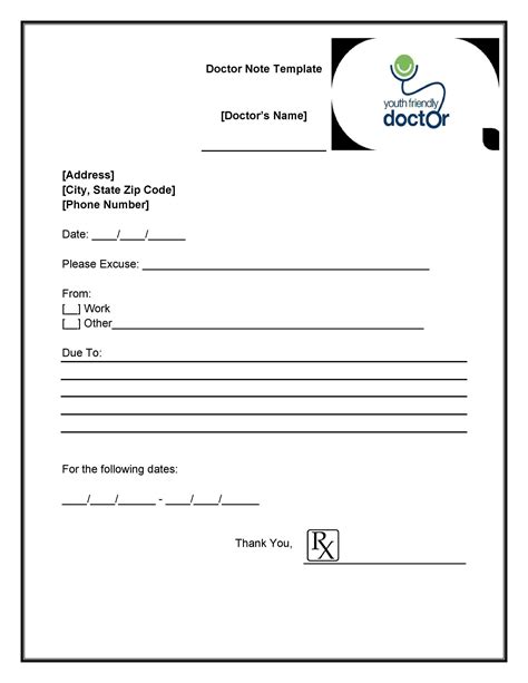 25 Free Doctor Note Excuse Templates Templatelab Book Report