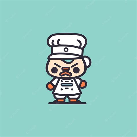 Premium Vector Cute Mascot Chef Logo Illustration