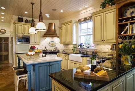 French Country Kitchen Blue And Yellow Hawk Haven