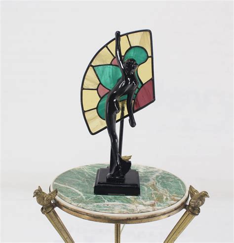 Art Deco Nouveau Style Nude Stained Glass Table Lamp For Sale At 1stdibs Stained Glass Nude