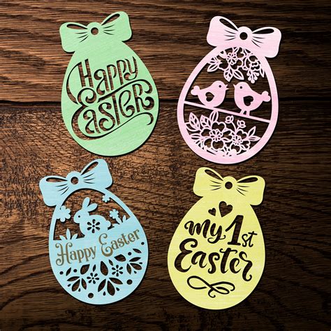 Happy Easter Svg Easter Bundle Easter Egg Laser Cut File Etsy