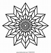 Easy Floral Black White Mandala Coloring Stock Vector (Royalty Free ...