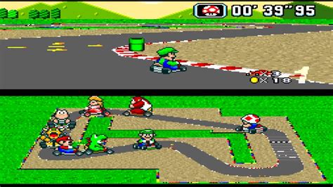 Super Mario Kart Luigi Mushroom Cup 100cc Mario Circuit 1