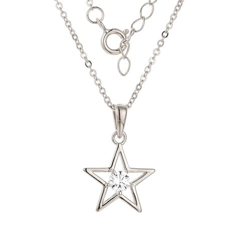 Kilkenny Silver Star Necklace With Cz Stone Horgans Of Blarney