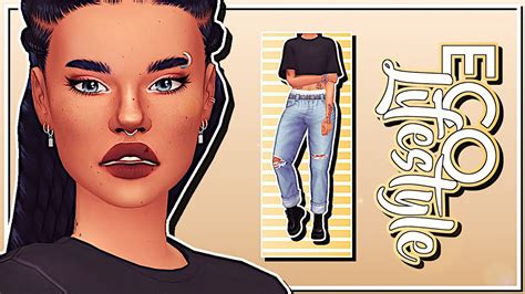 The Sims 4 Eco Lifestyle Sim ♻️ Cas And Lookbook Cc Links Youtube