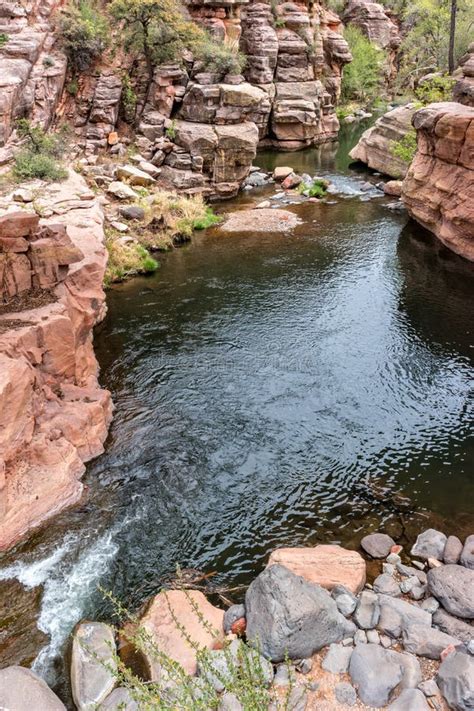 Slide Rock State Park In Oak Creek Canyon Arizona Stock Image Image