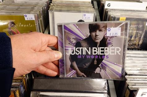 Cd Compilation Album Justin Bieber My Worlds Editorial Stock Image