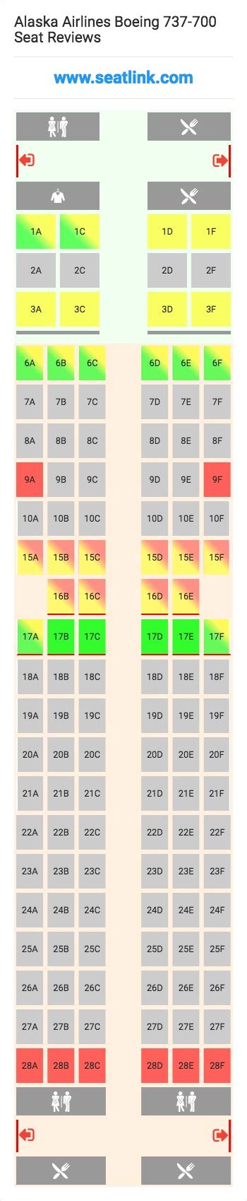 Alaska Airlines Boeing Seating Chart Updated April SeatLink