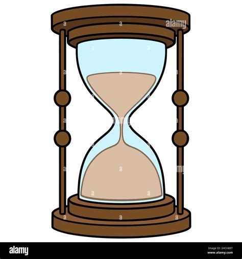 Hourglass A Cartoon Illustration Of An Hourglass Stock Vector Image