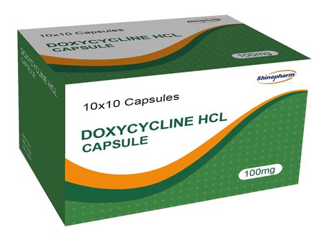 Doxycycline Hyclate Capsules 100mg Antibiotics Medicine Products With