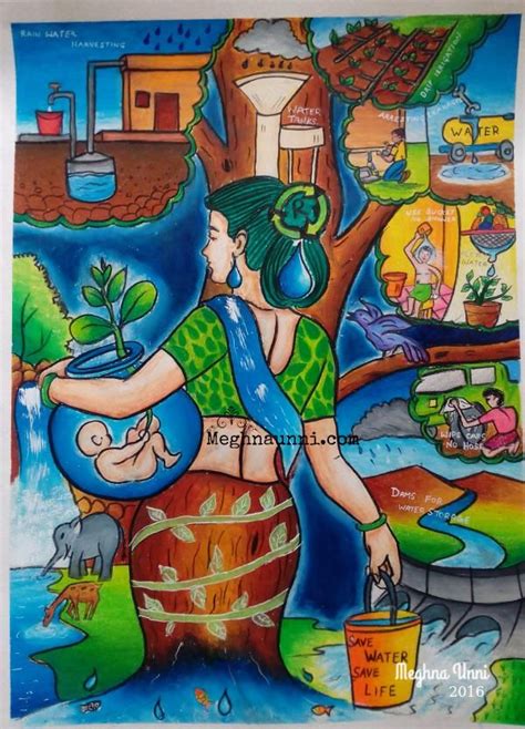 Save Water Save Life Painting For Water Conservation Painting