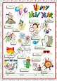 Happy New Year vocabulary - ESL worksheet by Despinacy