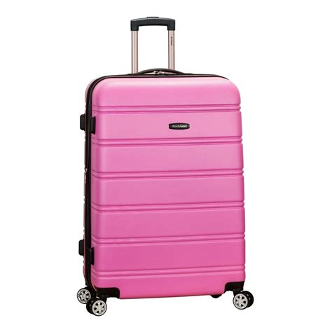 Rockland Melbourne 28 Inch Expandable Hardside Spinner Suitcase In Pink