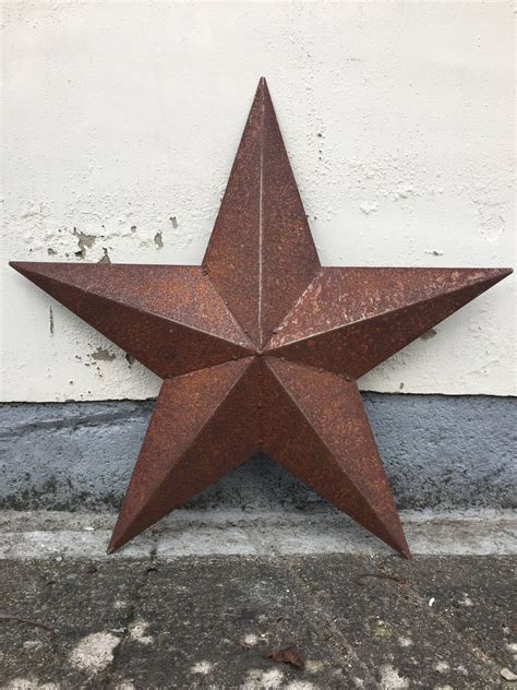 Barn Star Steel Vintage Retro Barn Star Rusted Aged Etsy