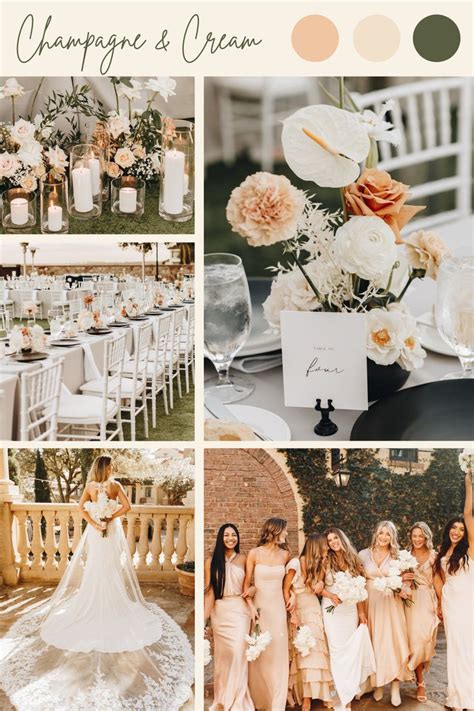 Champagne And Cream Trending Wedding Color Palette Combos For Spring
