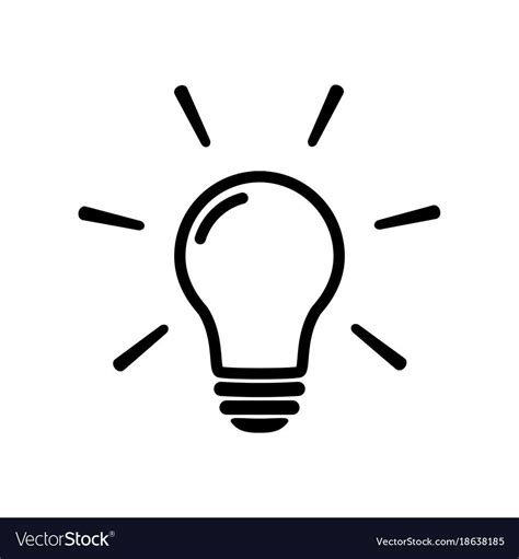 App Icon Design Line Design Light Bulb Icon Sign Solutions White