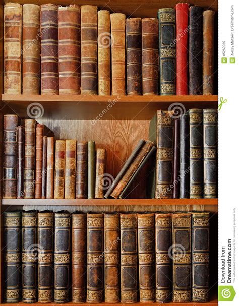 Shelves With Antique Books In Library Stock Image Image Of Diary