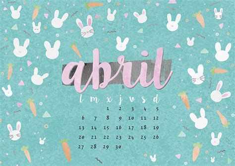 Milowcostblog Calendario Abril Imprimible Y Fondo
