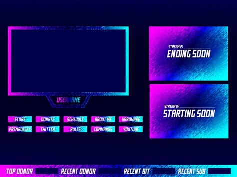 Neon Twitch Overlay Free Download In 2020 Twitch Streaming Setup