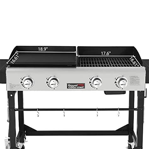 Royal Gourmet GD401 Portable Propane Gas Grill And Griddle Combo With