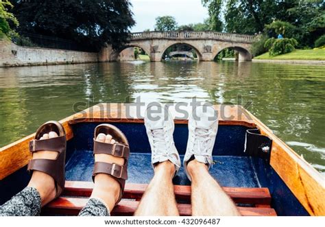 Man Woman Feet On Boat Punting Stock Photo Edit Now 432096487