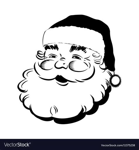 Black Santa Claus Face Svg
